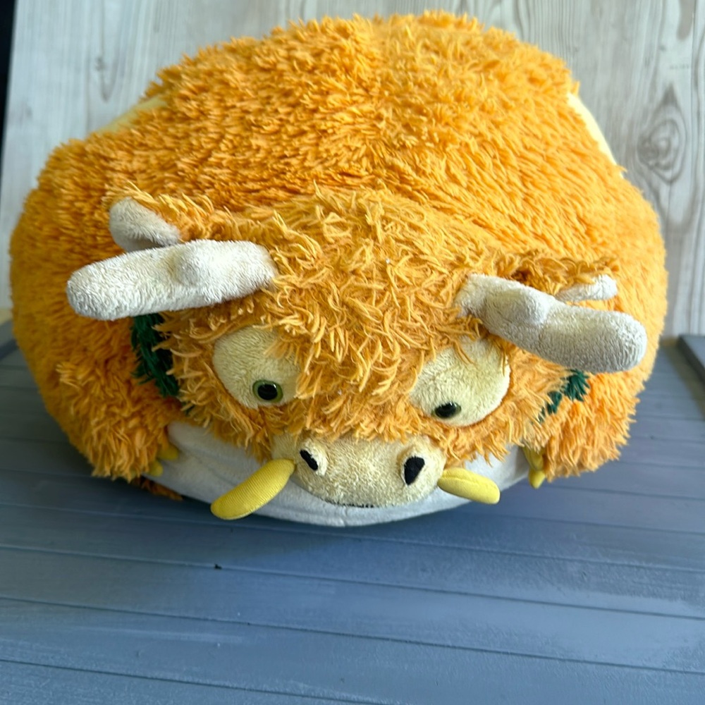 Rare Squishable Plush Orange Golden Chinese Dragon 15" Very Rare